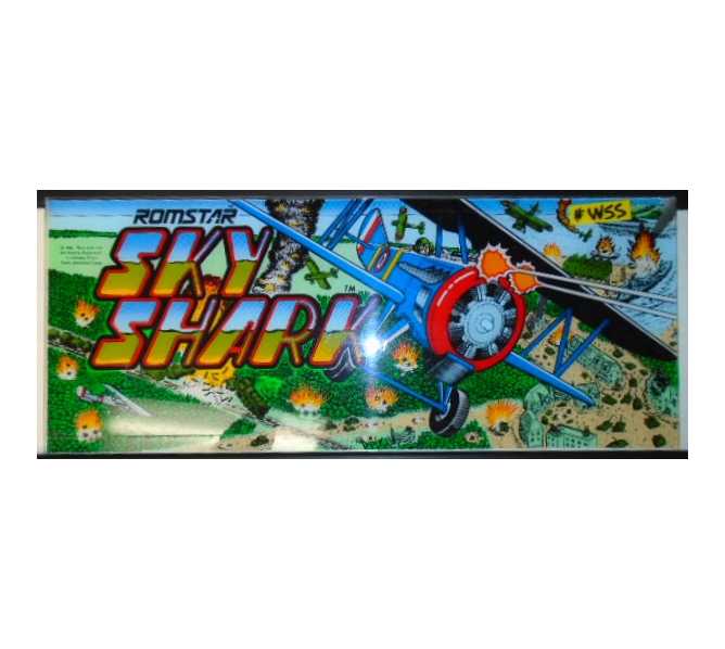 SKY SHARK Arcade Machine Game Overhead Header PLEXIGLASS for sale W55